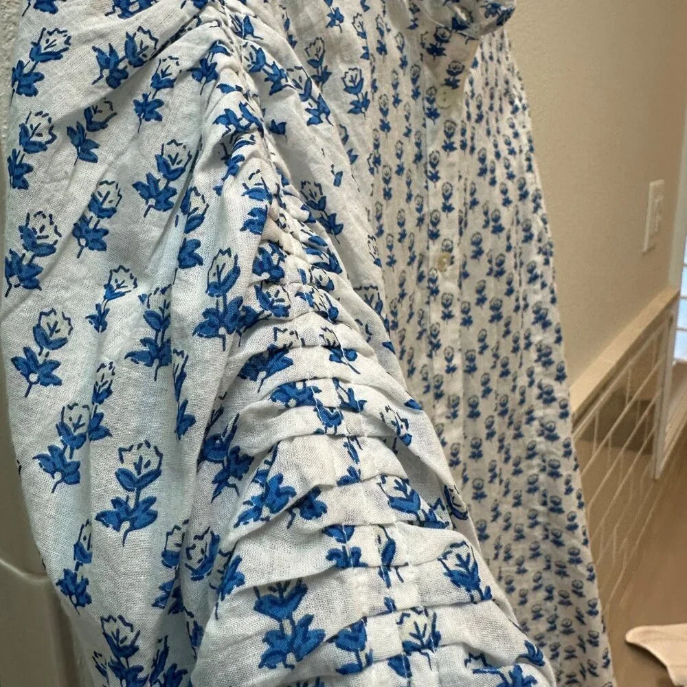 Erica Wilson (iykyk) Floral Airy Blockprint Blouse - Picture 4 of 5